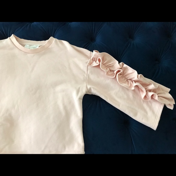 J.O.A. Light Pink Sweatshirt with Ruffles - Picture 3 of 5